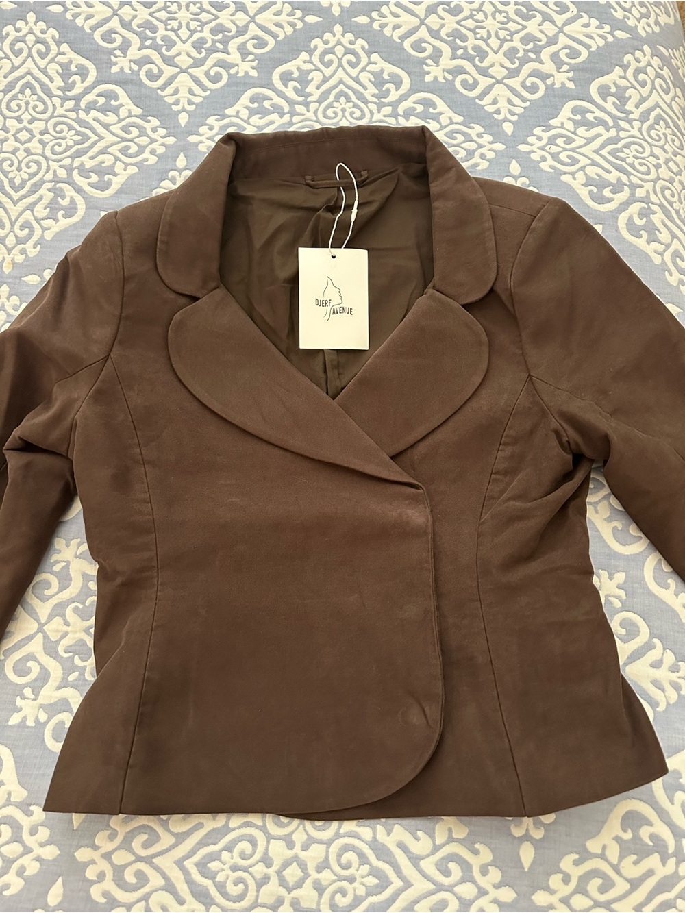 Djerf Avenue Moleskin Mini Skirt and Blazer Set - Picture 3 of 5